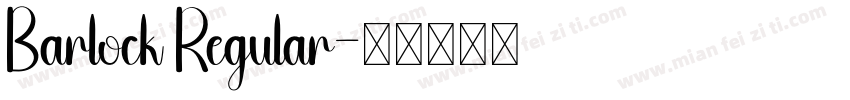 Barlock Regular字体转换